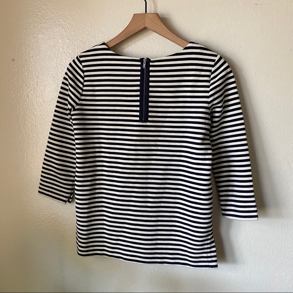 Madewell | Gallerist Striped Ponte Top - Picture 8 of 9